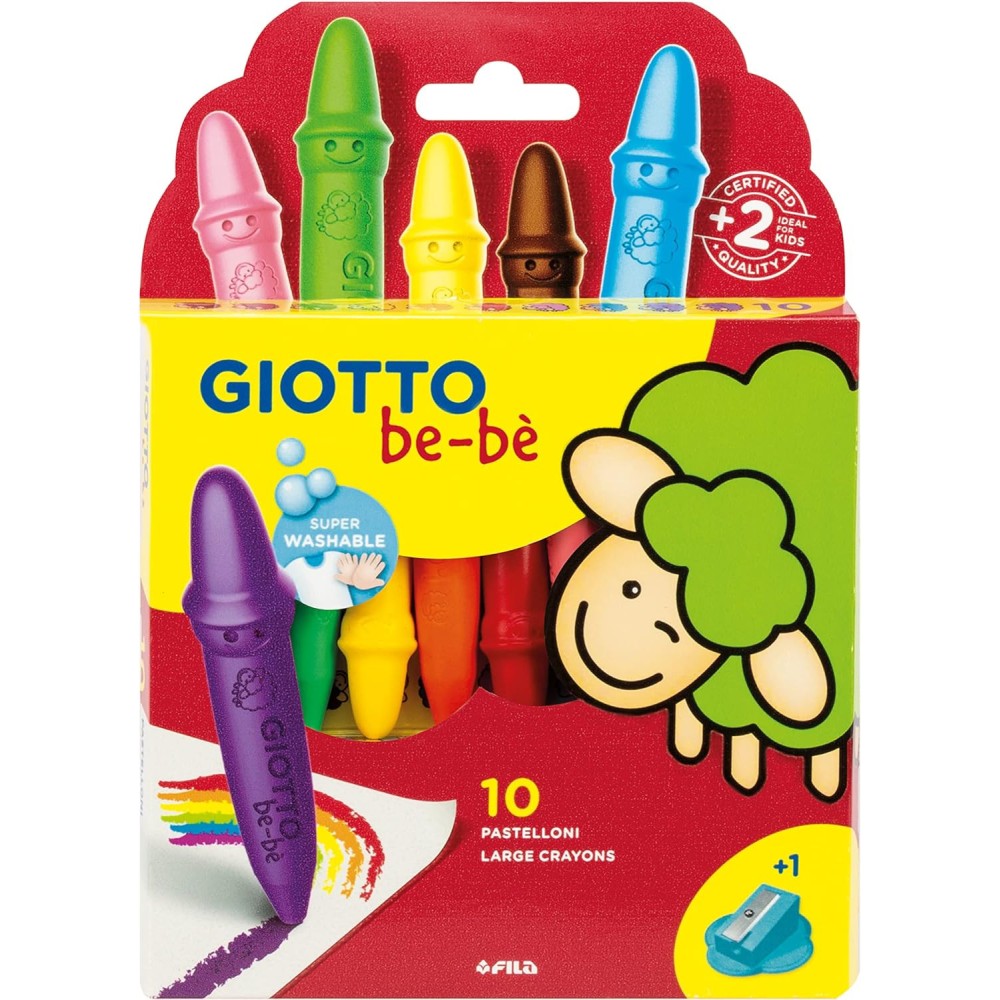 Large colored wax pencils - Giotto bebe - 10 pcs.
