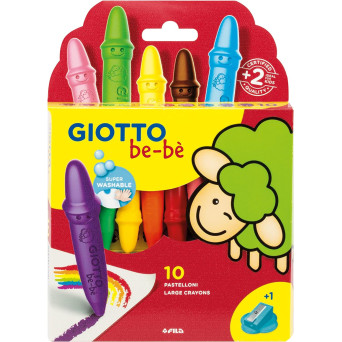 Large colored wax pencils - Giotto bebe - 10 pcs.