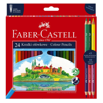 Zestaw kredek ołówkowych Zamek na Wawelu - Faber-Castell - 30 kolorów