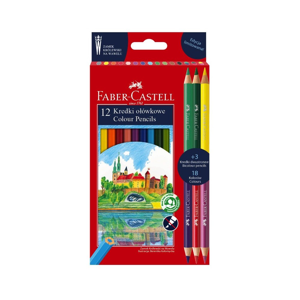 Set of Castle colored pencils - Faber-Castell - 15 pcs.