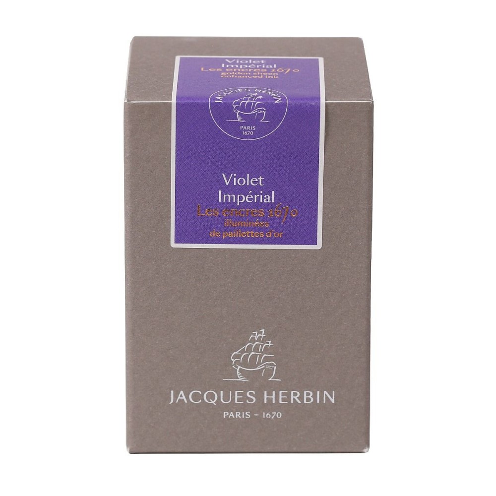 1670 Ink bottle - J.Herbin - Violet Imperial, 50 ml