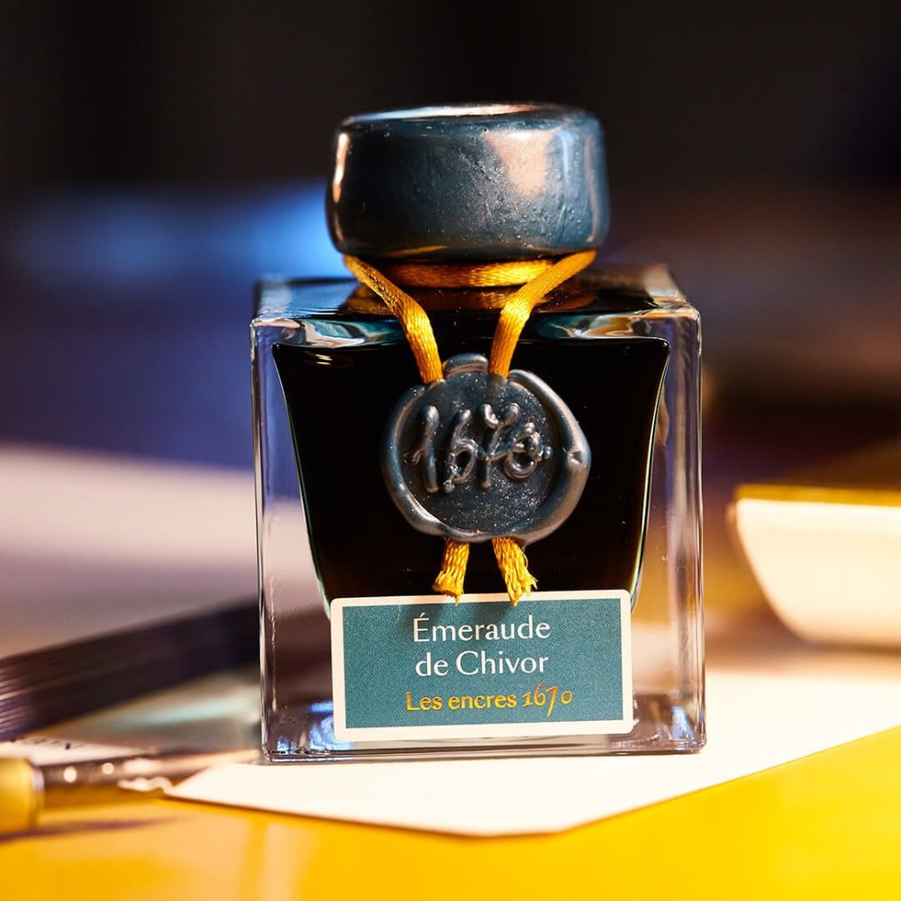 Atrament 1670 w butelce - J.Herbin - Emerald of Chivor, 50 ml