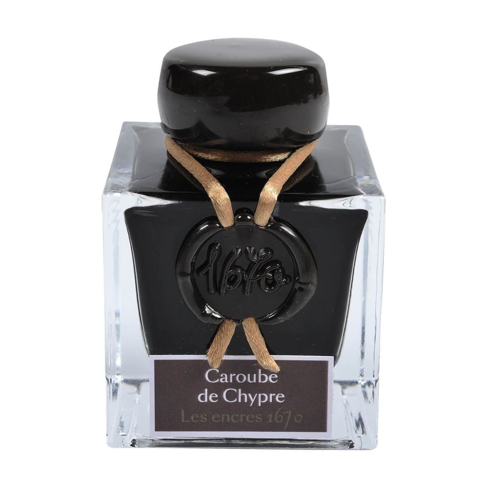 Atrament 1670 w butelce - J.Herbin - Carob of Cyprus, 50 ml