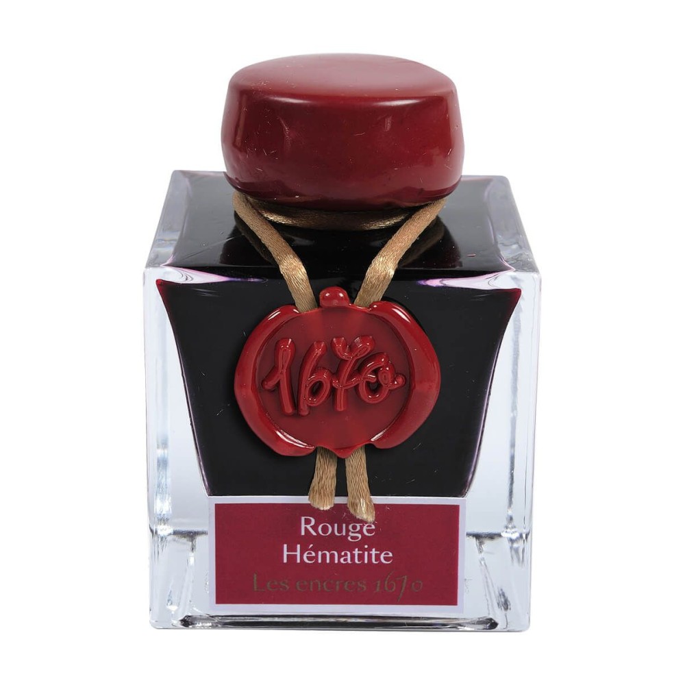1670 Ink bottle - J.Herbin - Hematite Red, 50 ml