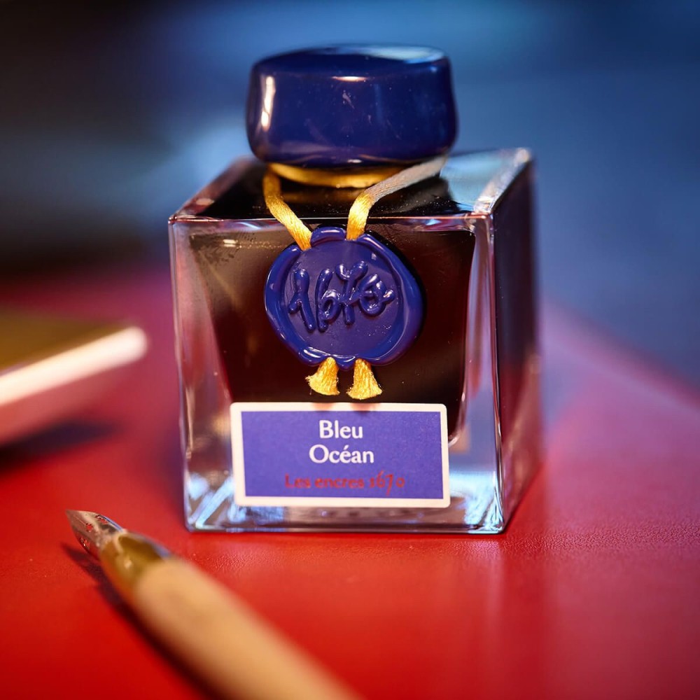 Atrament 1670 w butelce - J.Herbin - Blue Ocean, 50 ml