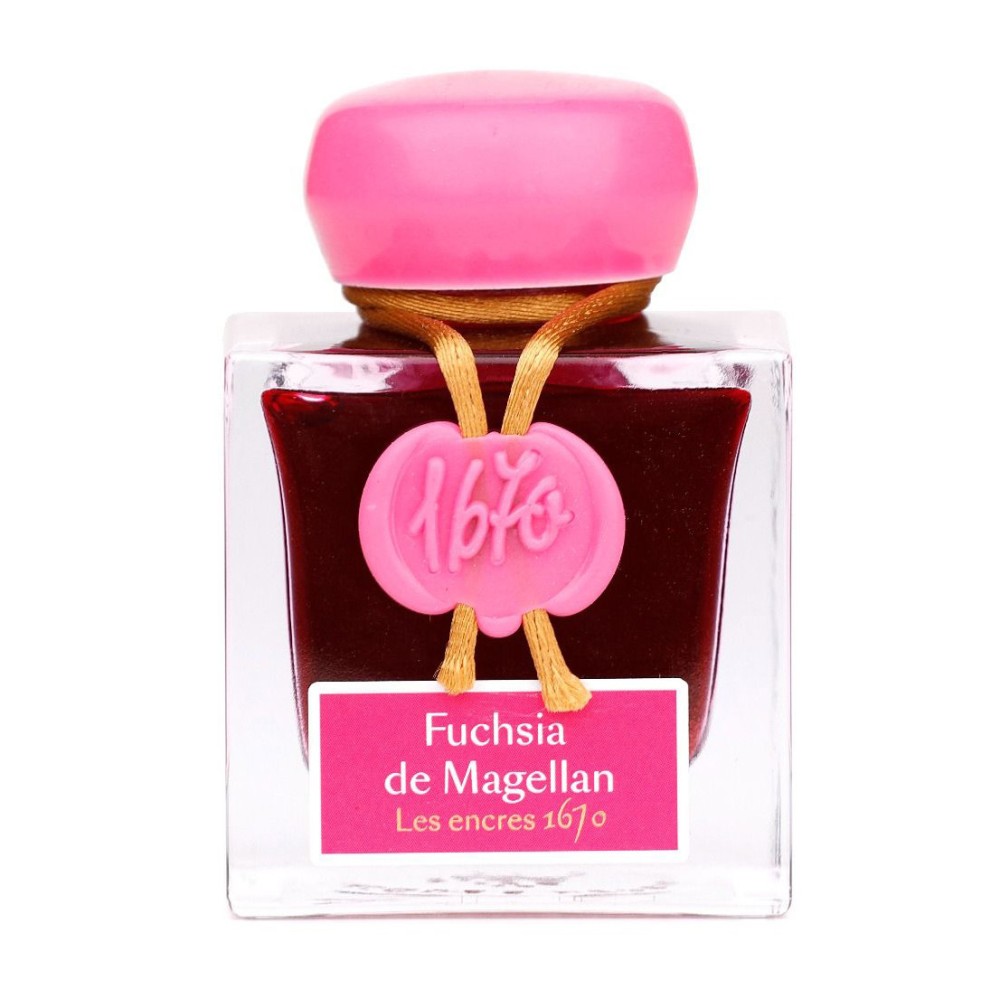 1670 Ink bottle - J.Herbin - Fuchsia de Magellan, 50 ml