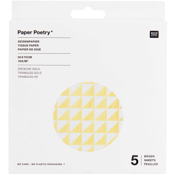 Bibuła do pakowania prezentów - Paper Poetry - Triangles, 5 szt.