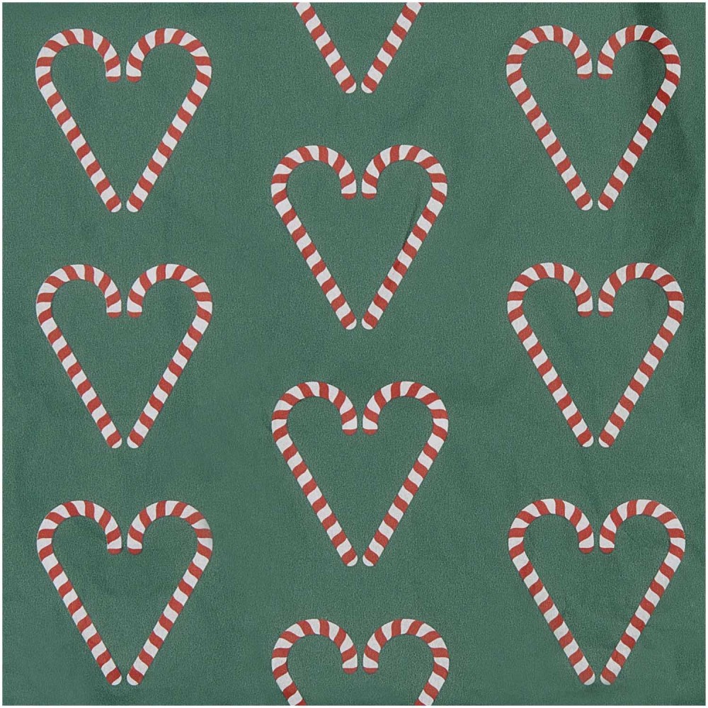 Gift wrapping tissue paper - Paper Poetry - Candy Cane Hearts, 5 pcs.