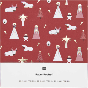 Papier origami, Christmas Rocks! - Paper Poetry - 15 x 15 cm, 50 ark.