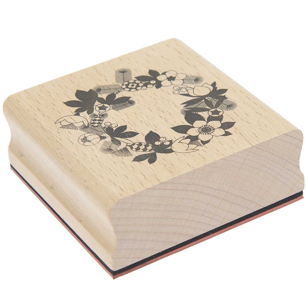 Drewniany stempel Christmas Rocks! - Paper Poetry - Wreath