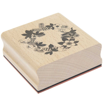 Wooden stamp Christmas Rocks! - Paper Poetry - Wreath