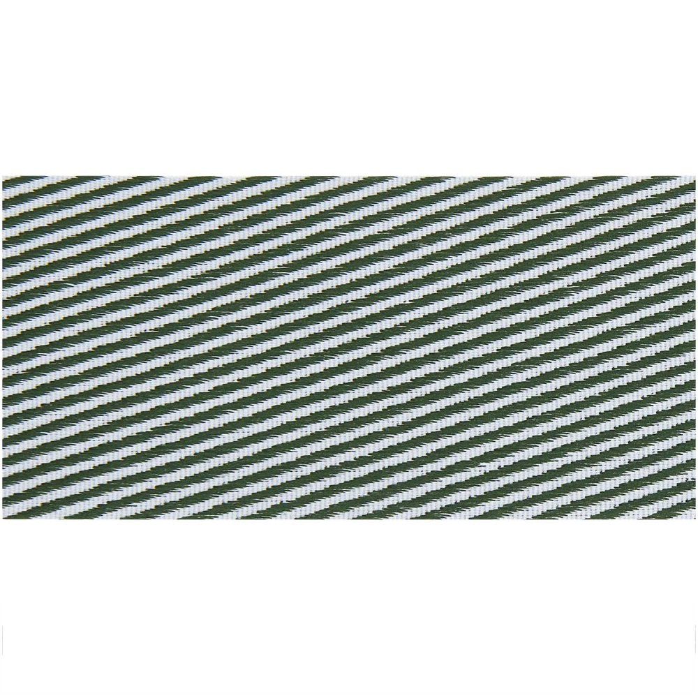 Woven ribbon, Diagonal Stripes - Paper Poetry - green and white, 5 cm x 3 m