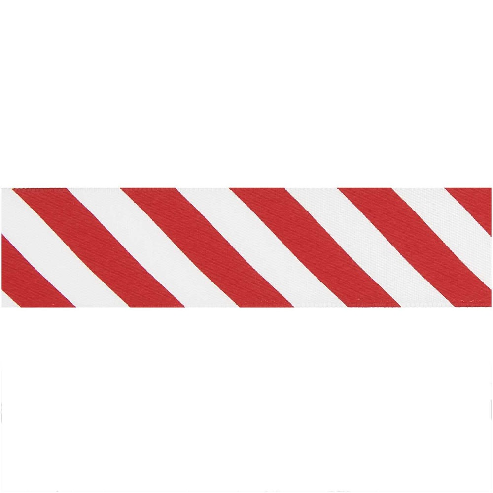 Polyester ribbon, Stripes - Paper Poetry - white and red, 2,5 cm x 3 m
