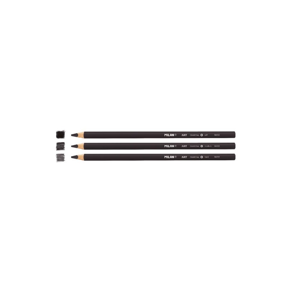Set of Art charcoals in wood - Milan - 3 pcs.