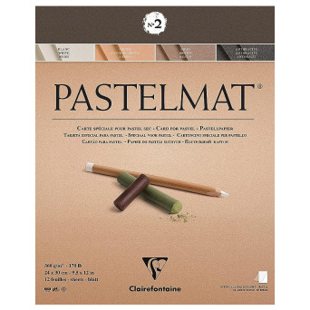 Papier do pasteli suchych Pastelmat - Clairefontaine - nr 2, 24 x 30 cm, 360g, 12 ark.