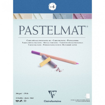 Papier do pasteli suchych Pastelmat - Clairefontaine - nr 4, 24 x 30 cm, 360g, 12 ark.