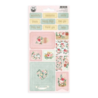 Set of cardboard stickers 10,5 x 22 cm - Piątek Trzynastego - Flowerish 01