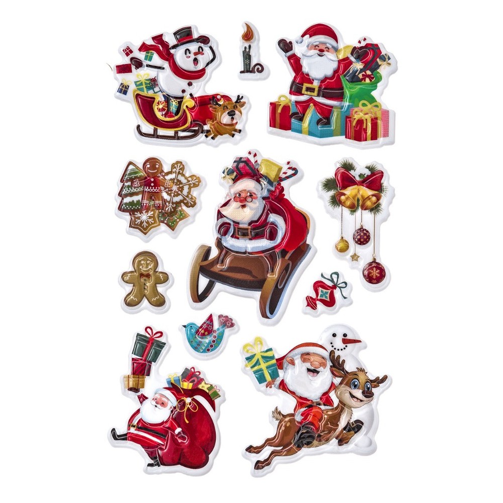 Puffy stickers Santa Claus - DpCraft - 11 pcs.