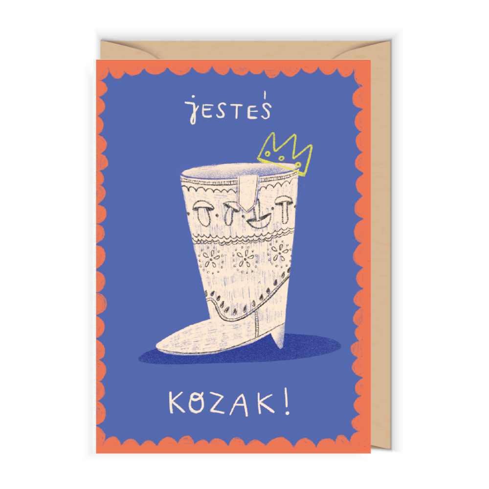 Kartka okolicznościowa 12 x 17 cm - Cudowianki - Jesteś Kozak