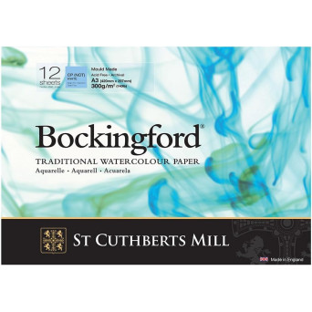 Bockingford Watercolor paper pad - cold press, 29,7 x 42 cm, 300 g, 12 sheets