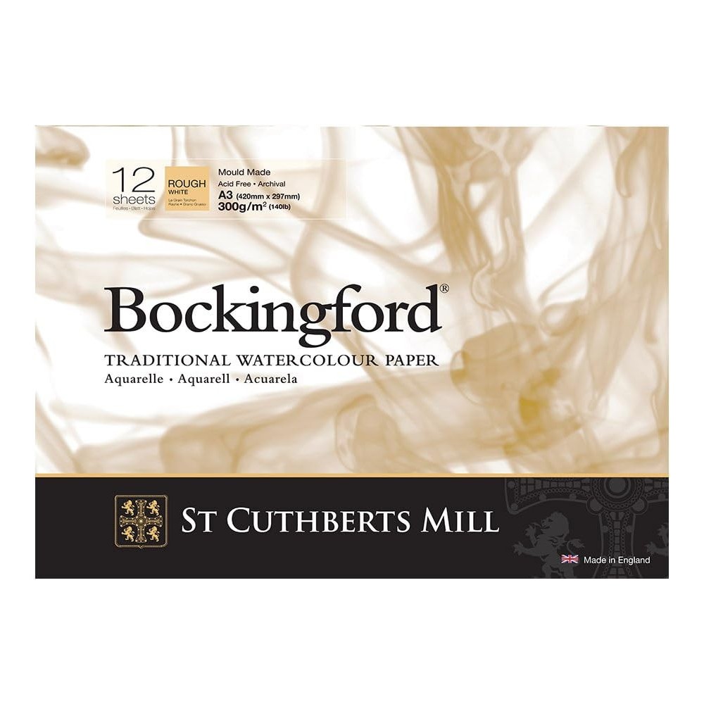 Bockingford Watercolor paper pad - rough, 29,7 x 42 cm, 300 g, 12 sheets