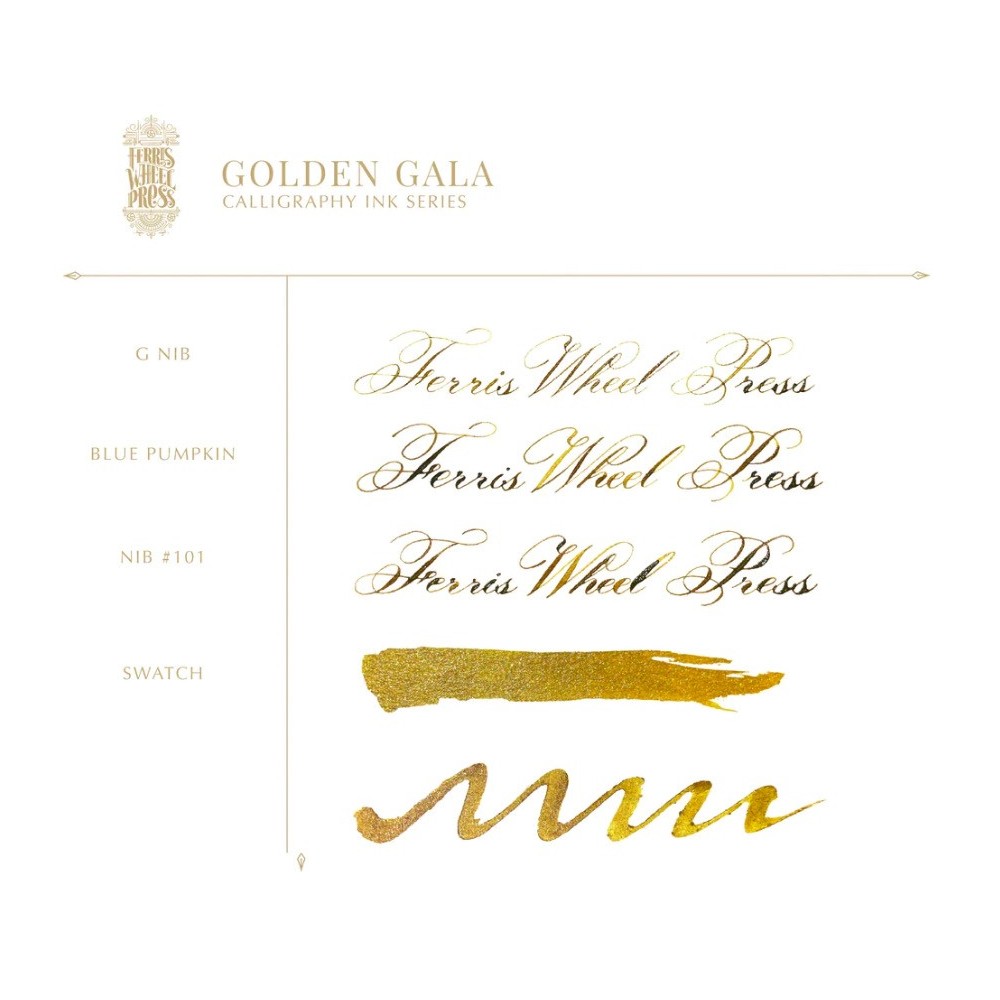 Tusz wodoodporny - Ferris Wheel Press - Golden Gala, 28 ml