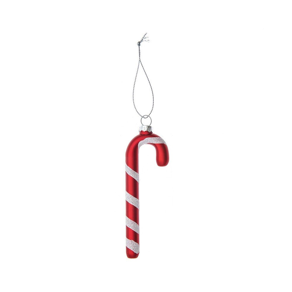 Glass Candy Cane pendants - Rico Design - 12 cm
