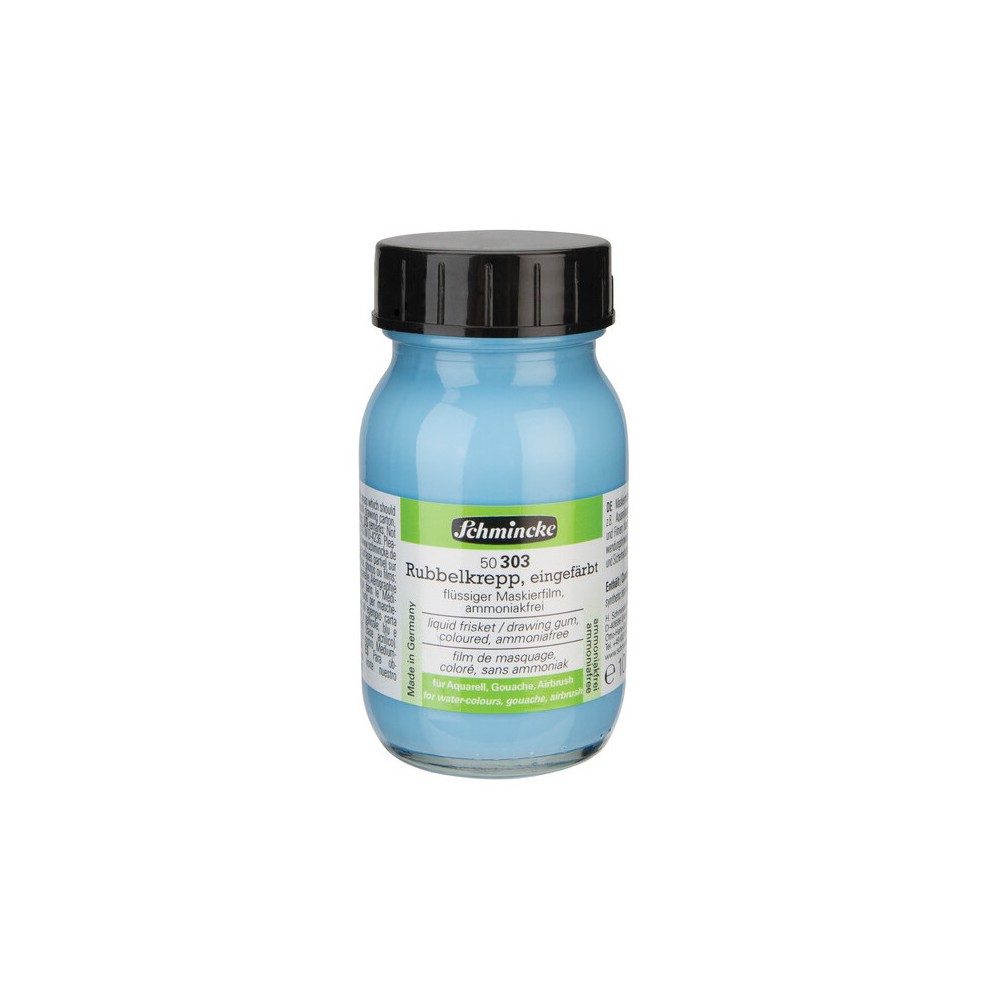 Płyn maskujący do akwareli - Schmincke - niebieski, 100 ml