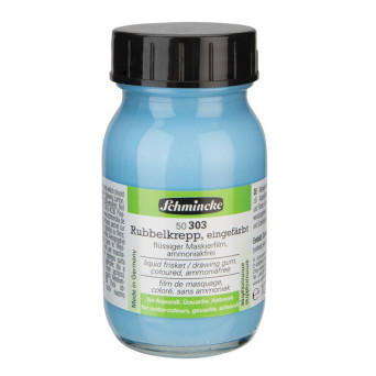 Płyn maskujący do akwareli - Schmincke - niebieski, 100 ml