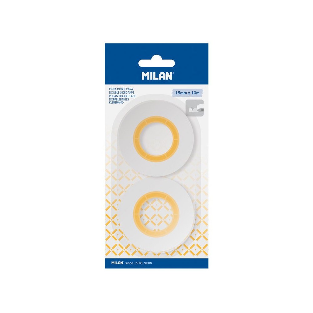 Double-sided tape - Milan - 15 mm x 10 m, 2 pcs.
