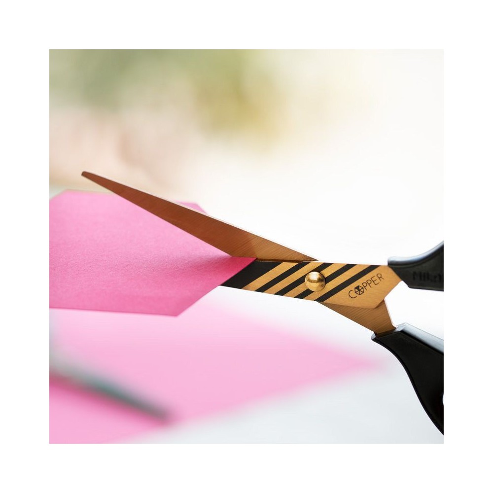 Office Copper scissors - Milan - black, 17 cm