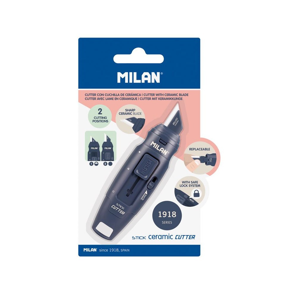 Stick 1918 Cutter with ceramic blade - Milan - blue