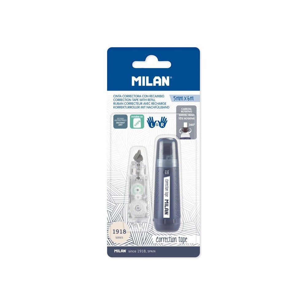 1918 Correction tape with refill - Milan - blue