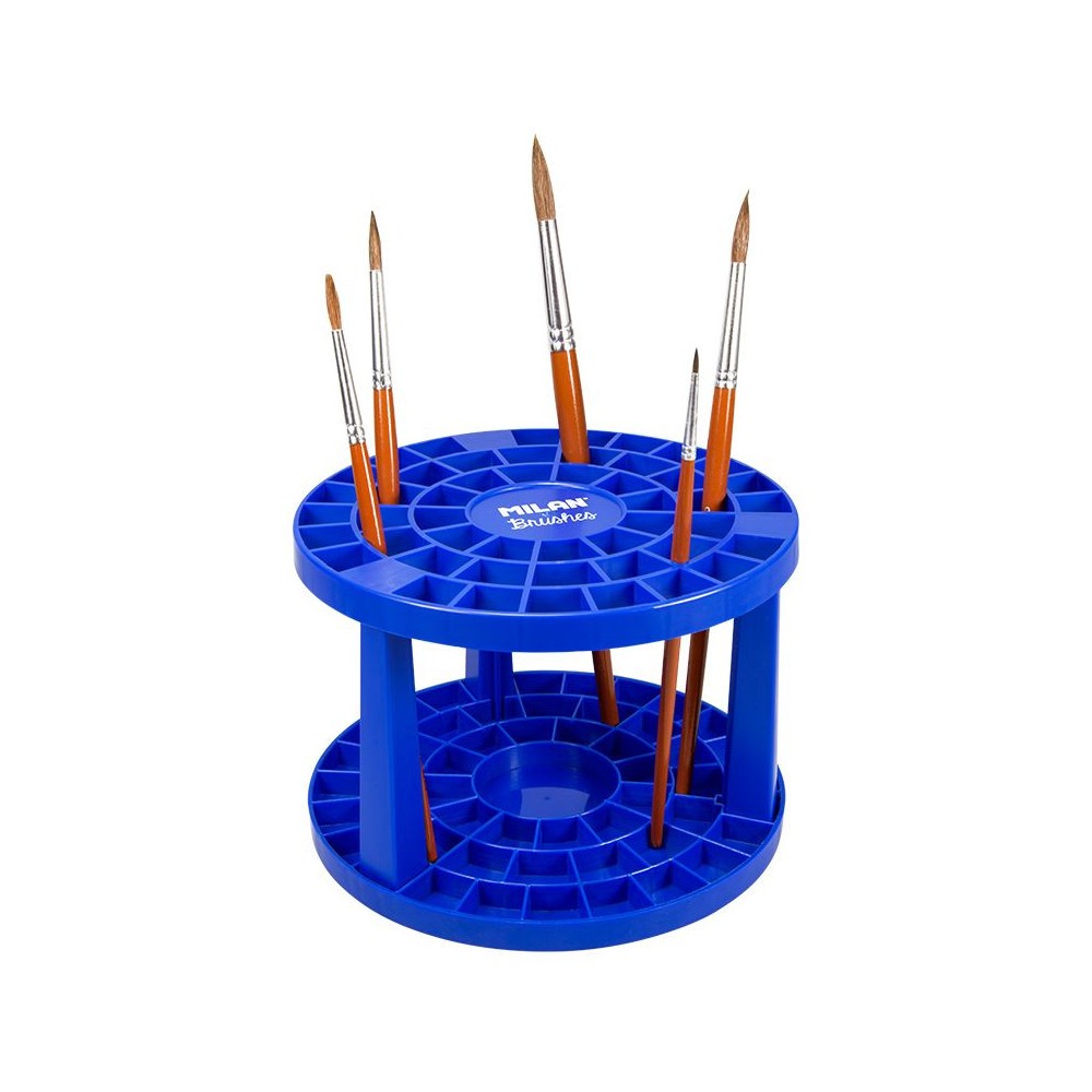 Plastic brush holder - Milan - blue