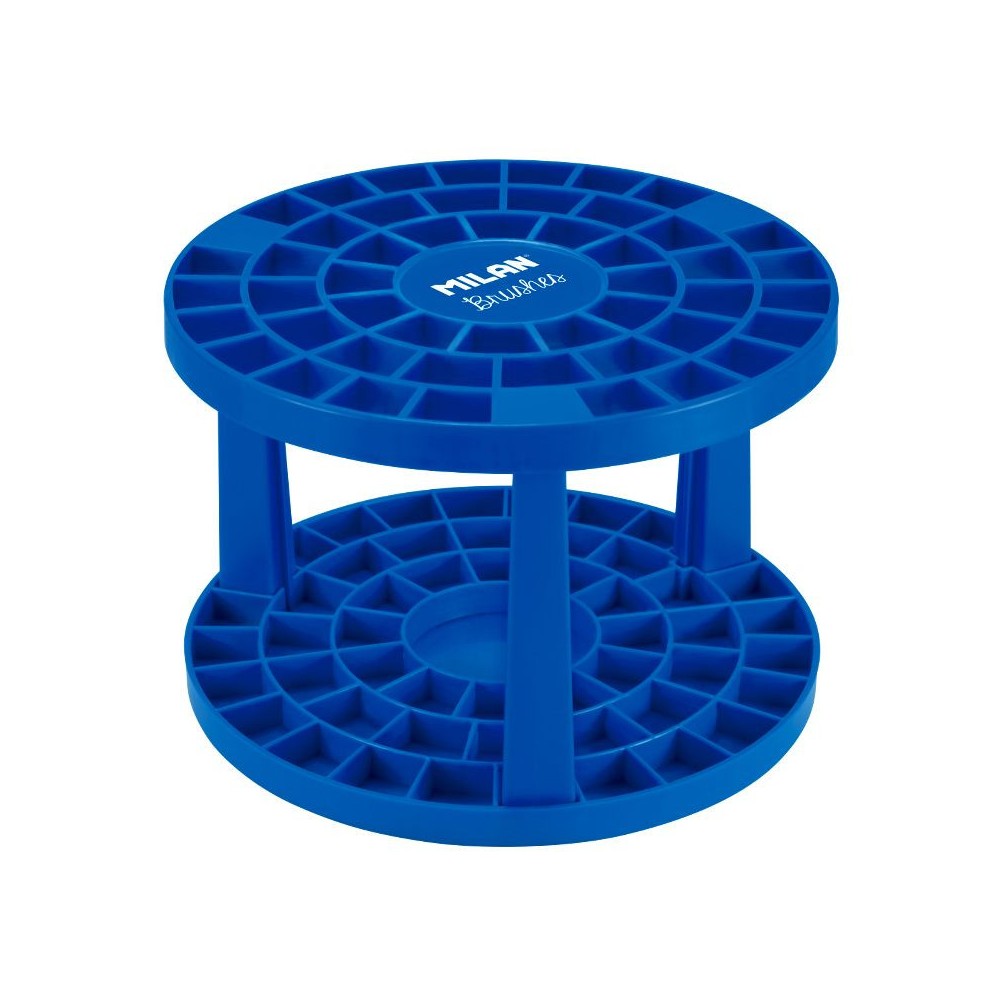 Plastic brush holder - Milan - blue
