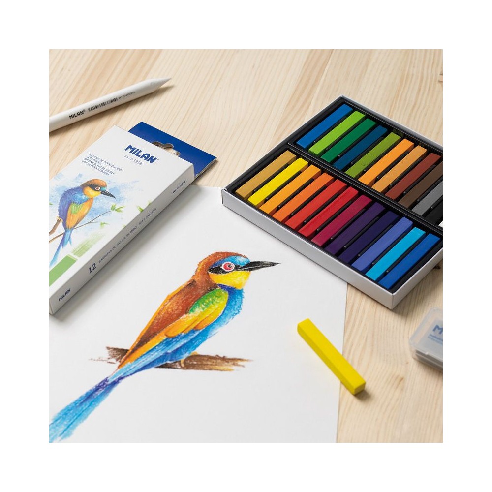 Set of soft dry pastels - Milan - 24 pcs.