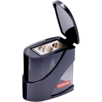 Twin hole pencil sharpener - Derwent - black