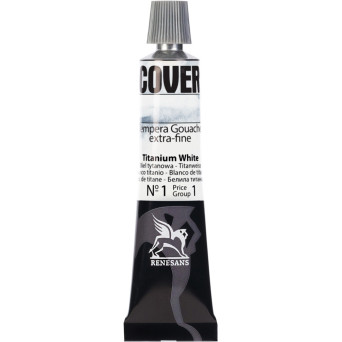 Farba Tempera Cover - Renesans - 01, biel tytanowa, 20 ml