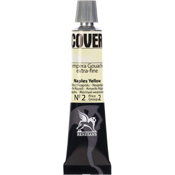 Farba Tempera Cover - Renesans - 02, żółta z Neapolu, 20 ml