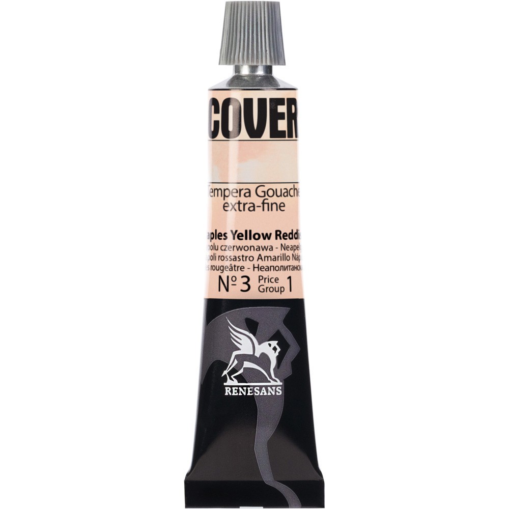 Farba Tempera Cover - Renesans - 03, żółta z Neapolu czerwona, 20 ml