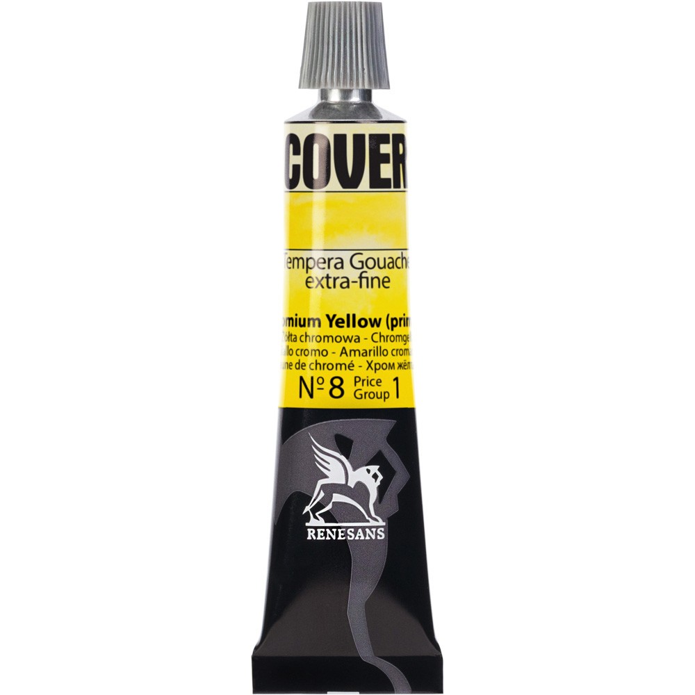 Farba Tempera Cover - Renesans - 08, żółta chromowa, 20 ml