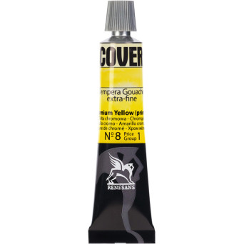 Farba Tempera Cover - Renesans - 08, żółta chromowa, 20 ml
