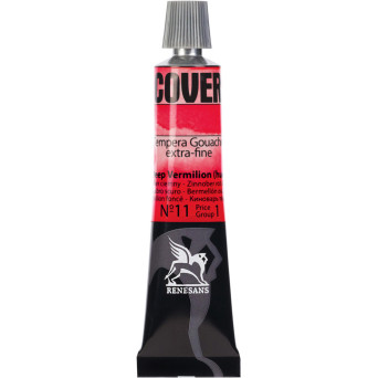 Farba Tempera Cover - Renesans - 11, cynober ciemny, 20 ml