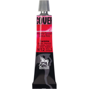 Farba Tempera Cover - Renesans - 12, karmin, 20 ml