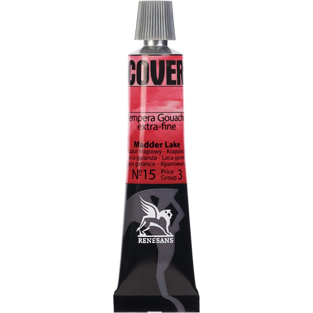 Tempera Gouache Cover - Renesans - 15, Madder Lake, 20 ml