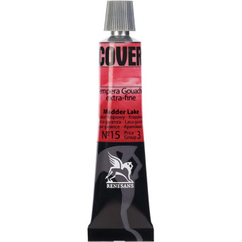 Tempera Gouache Cover - Renesans - 15, Madder Lake, 20 ml