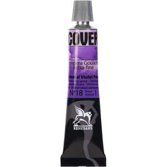 Farba Tempera Cover - Renesans - 18, fiolet mineralny jasny, 20 ml