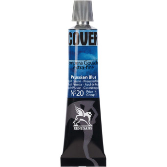 Farba Tempera Cover - Renesans - 20, błękit pruski, 20 ml