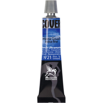 Farba Tempera Cover - Renesans - 21, ultramaryna francuska, 20 ml