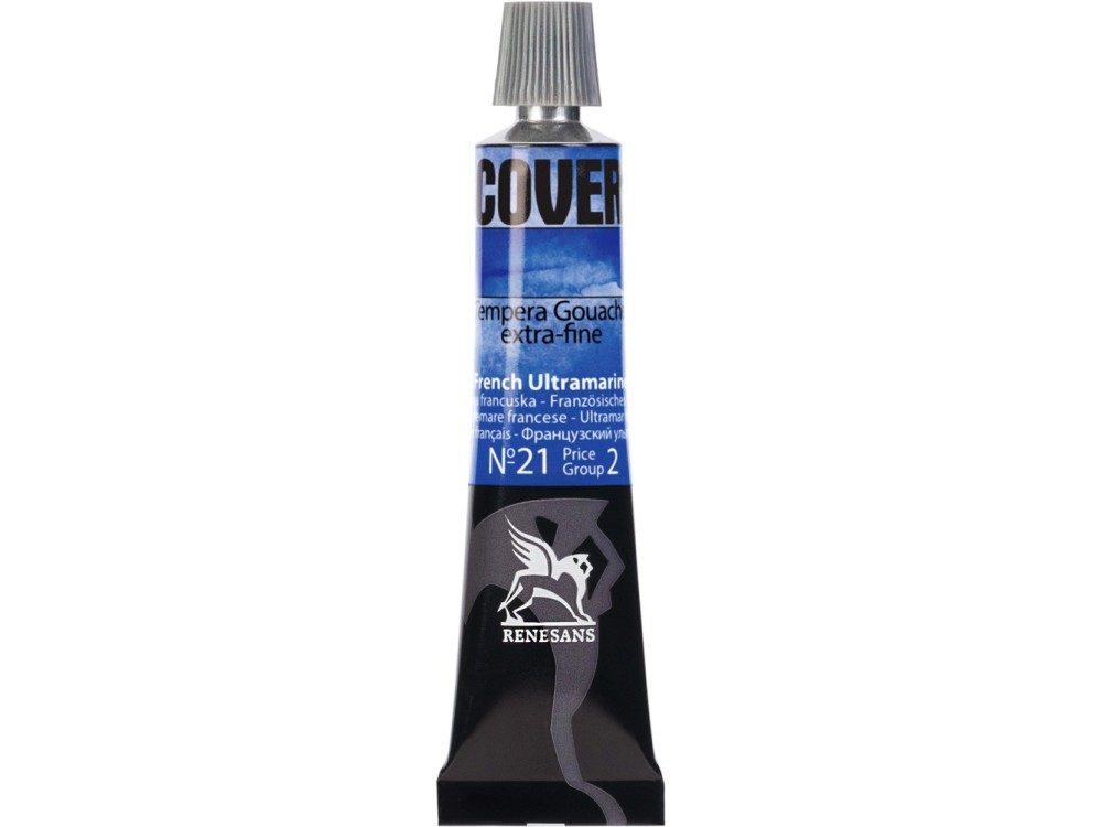 Tempera Gouache Cover - Renesans - 21, French Ultramarine, 20 ml